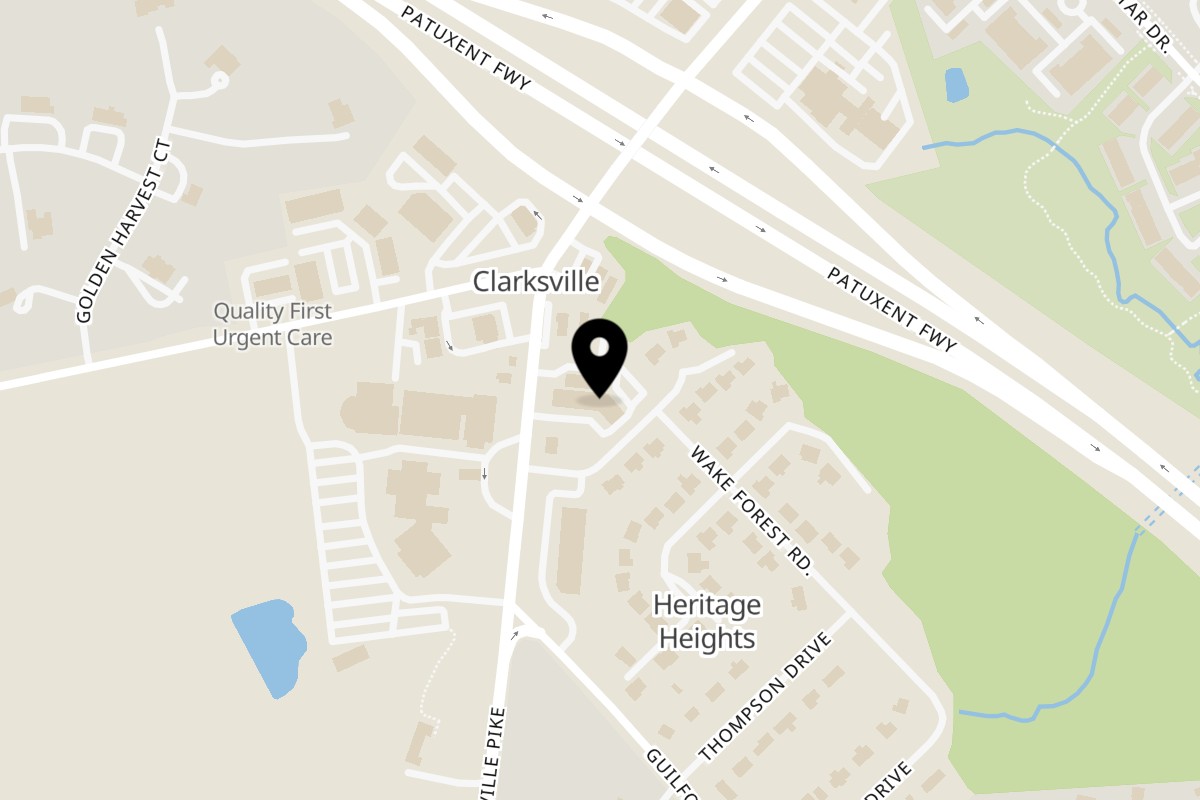 Map showing the location of The Mint Indian Cuisine Of Clarksville on 12447 Clarksville Pike in Clarksville
